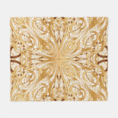 Gold Farbe, dekoratives nahtloses Muster. Fleecedecke (Vorderseite (Horizontal))