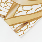 Gold Farbe, dekoratives nahtloses Muster. Fleecedecke (Ecke)