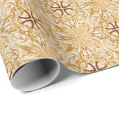Gold Farbe, dekoratives nahtloses Muster. Geschenkpapier (Rolleneckpunkt)