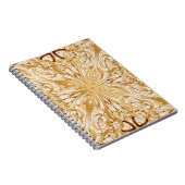 Gold Farbe, dekoratives nahtloses Muster. Notizblock (Rechte Seite)