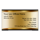 Gold farbige Hintergrundanwältin Magnetische Visitenkarte (Vorderseite)