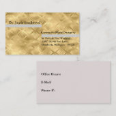 Gold farbige Visitenkarte für Ärzte (Vorne/Hinten)