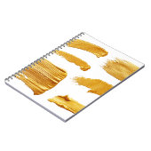 Gold-Farbstriche, dickes Gold Notizblock (Linke Seite)