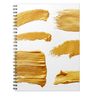 Gold-Farbstriche, dickes Gold Notizblock