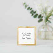 Gold Faux Foil Frame Event Planner Business Card Quadratische Visitenkarte (Stehend Vorderseite)