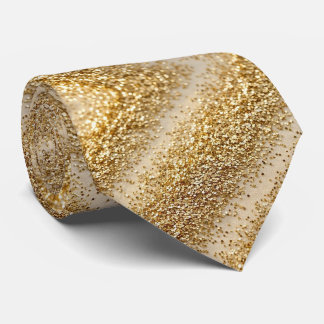 Gold-Faux-Glitter + Seide | Luxus-Herrenausstattun Krawatte