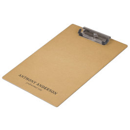 Gold Faux Leather Texture Design Klemmbrett