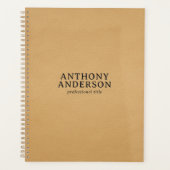 Gold Faux Leather Texture Design Planer (Vorderseite)