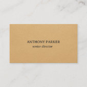 Gold Faux Leather Texture Design Visitenkarte (Vorderseite)