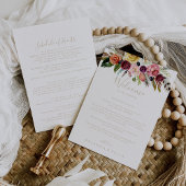 Gold Feather Boho Tropical Wedding Willkommensbrie
