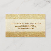 Gold Feather Notary Gold Glitzer Visitenkarte (Rückseite)