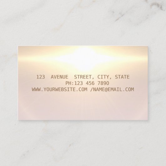 Gold Feather Notary Signing Agent Visitenkarte (Rückseite)