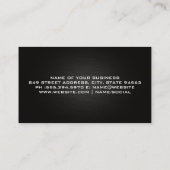 Gold Feather Pen Logo Business Card Visitenkarte (Rückseite)