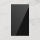 Gold Feather Pen Logo | Schwarzer Glanz Visitenkarte (Rückseite)