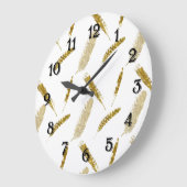 Gold Feathers Große Wanduhr (Winkel)
