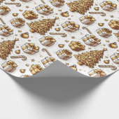 Gold Feiertag Geschenkpapier (Ecke)
