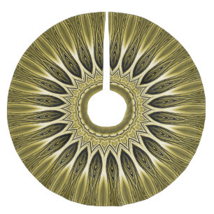 Gold-Feiertags-Weihnachtsrock Polyester Weihnachtsbaumdecke