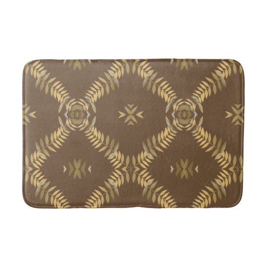 Gold Fern Mosaik Badematte (Vorderseite)