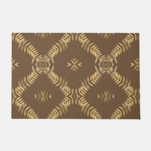 Gold Fern Mosaik Fußmatte (Vorderseite)