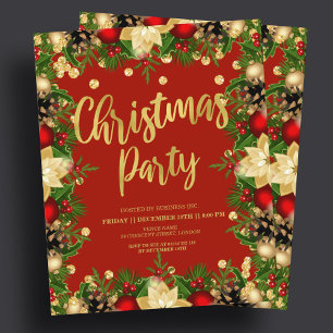 Gold Festivals Glitzer Weihnachten Corporate Red