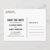 Gold Festive Dots Foto Save the Date Postkarte (Rückseite)