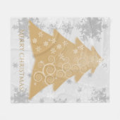 Gold festliche Weihnachtsbaum Fleece Blanket (Vorderseite (Horizontal))