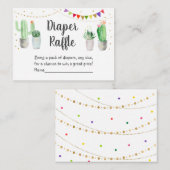 Gold Fiesta Cactus Baby Duwer Diaper Raffle Begleitkarte (Vorne/Hinten)