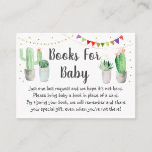 Gold Fiesta Cactus Baby Shower Buy Request Begleitkarte
