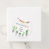 Gold Fiesta Cactus Baby Shower Geschenkanhänger (Beispiel)