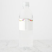 Gold Fiesta Cactus Baby Shower Wasserflaschenetikett (Rückseite)