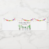 Gold Fiesta Cactus Baby Shower Wasserflaschenetikett (Einzelnes Label)