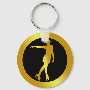 GOLD FIGURE SKATER SCHLÜSSELANHÄNGER