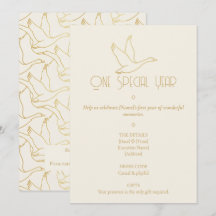 Gold-Filigran Art Deco | Gans 1. Geburtstag
