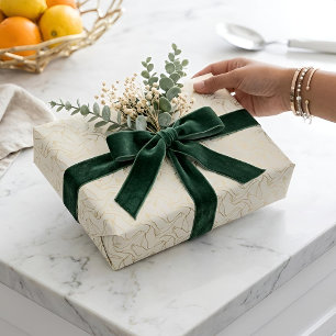 Gold-Filigran Art Deco   Gans Antique Creme Geschenkpapier