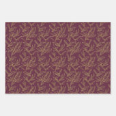 Gold-Filigran Art Deco | Regency-Vögel-Set Geschenkpapier Set (Vorderseite 3)