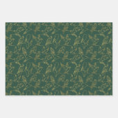 Gold-Filigran Art Deco | Regency-Vögel-Set Geschenkpapier Set (Vorderseite 2)