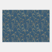Gold-Filigran Art Deco | Regency-Vögel-Set Geschenkpapier Set (Vorderseite)