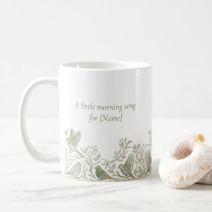 Gold-Filigran Art Deco Spatzen-Morgenlied Kaffeetasse