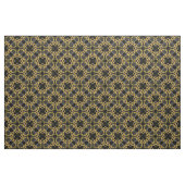 Gold Filigree Blume & Black Gray Karo Muster Stoff (Fat Quarter (45,7 x 55,9 cm))
