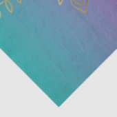 Gold Filigree Intricate Mandala auf Pastel Rainbow Seidenpapier (Detail)