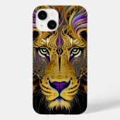 Gold Filigree Lion Case-Mate iPhone Hülle (Rückseite)