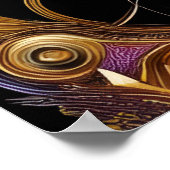 Gold Filigree Lion Poster (Ecke)