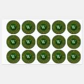 Gold Filigree Monogram Etiketten (Blatt)