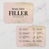 Gold Filler Aftercare Instructions Business Card Visitenkarte (Vorne/Hinten)