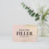 Gold Filler Aftercare Instructions Business Card Visitenkarte (Stehend Vorderseite)