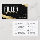 Gold Filler Instruction Aftercare Card Visitenkarte (Vorne/Hinten)