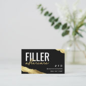  Gold Filler Instruction Aftercare Card Visitenkarte (Stehend Vorderseite)