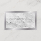 Gold Financial Chart-Logo | Marmor | Metallic Visitenkarte (Rückseite)