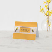 Gold Fincas Geburtstagskarte Karte (Gelbe Blume)