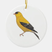 Gold Finch Keramik Ornament (Vorne)